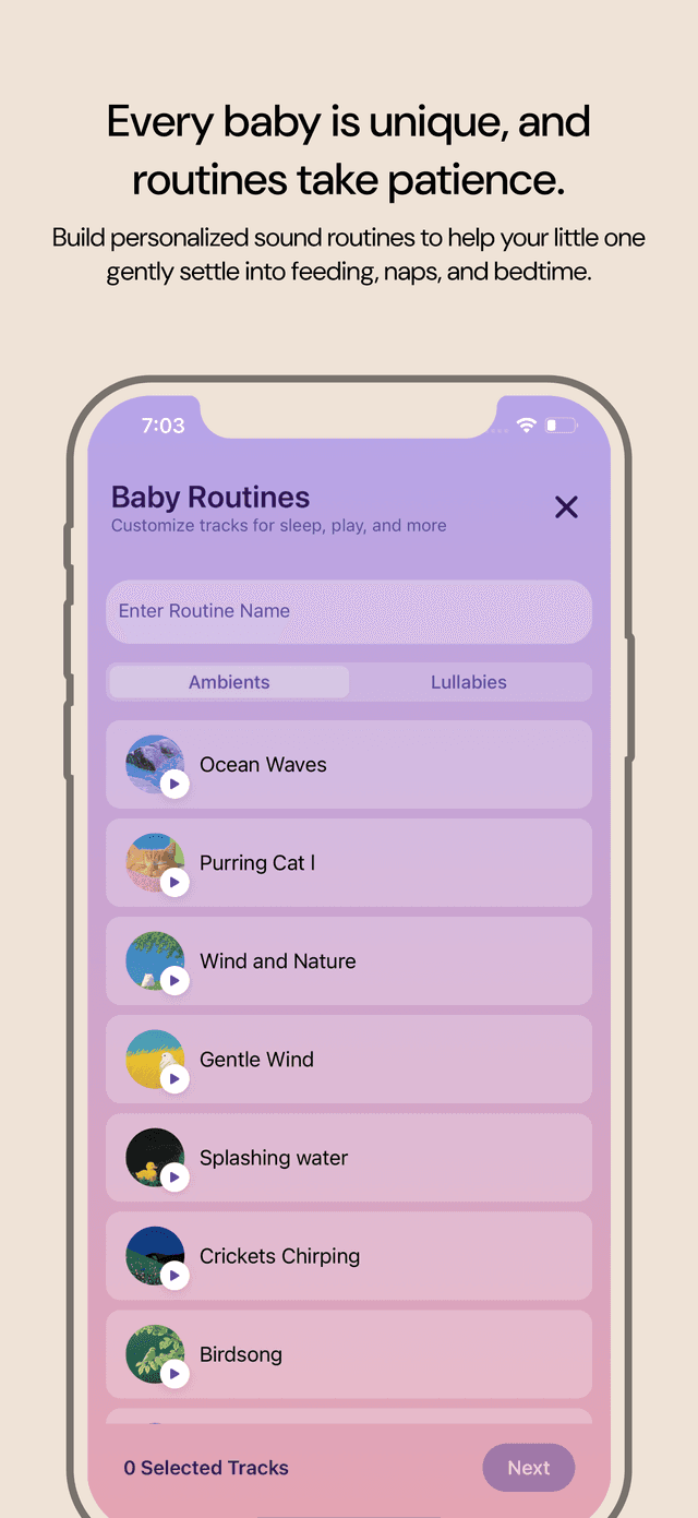 Customized Routines